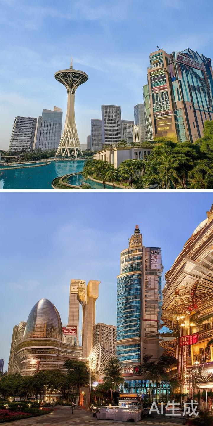 在繁华的澳门，新葡京、凯旋门和太阳城不仅代表着奢华